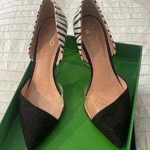 Mix No. 6 Striped Black and White Heels